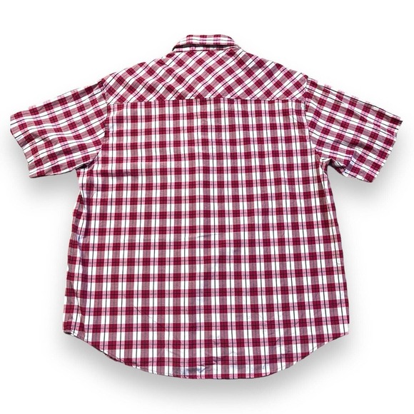 ECKO UNLTD unlimited Button-Up Shirt Short Sleeve Plaid Size 3XB Red/Black/White - Picture 2 of 7